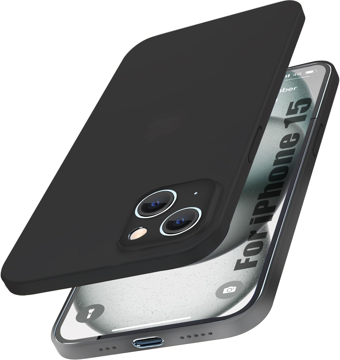 Enflamo Paper Soft Silicon Ultra Slim Back Cover Case for iPhone 15