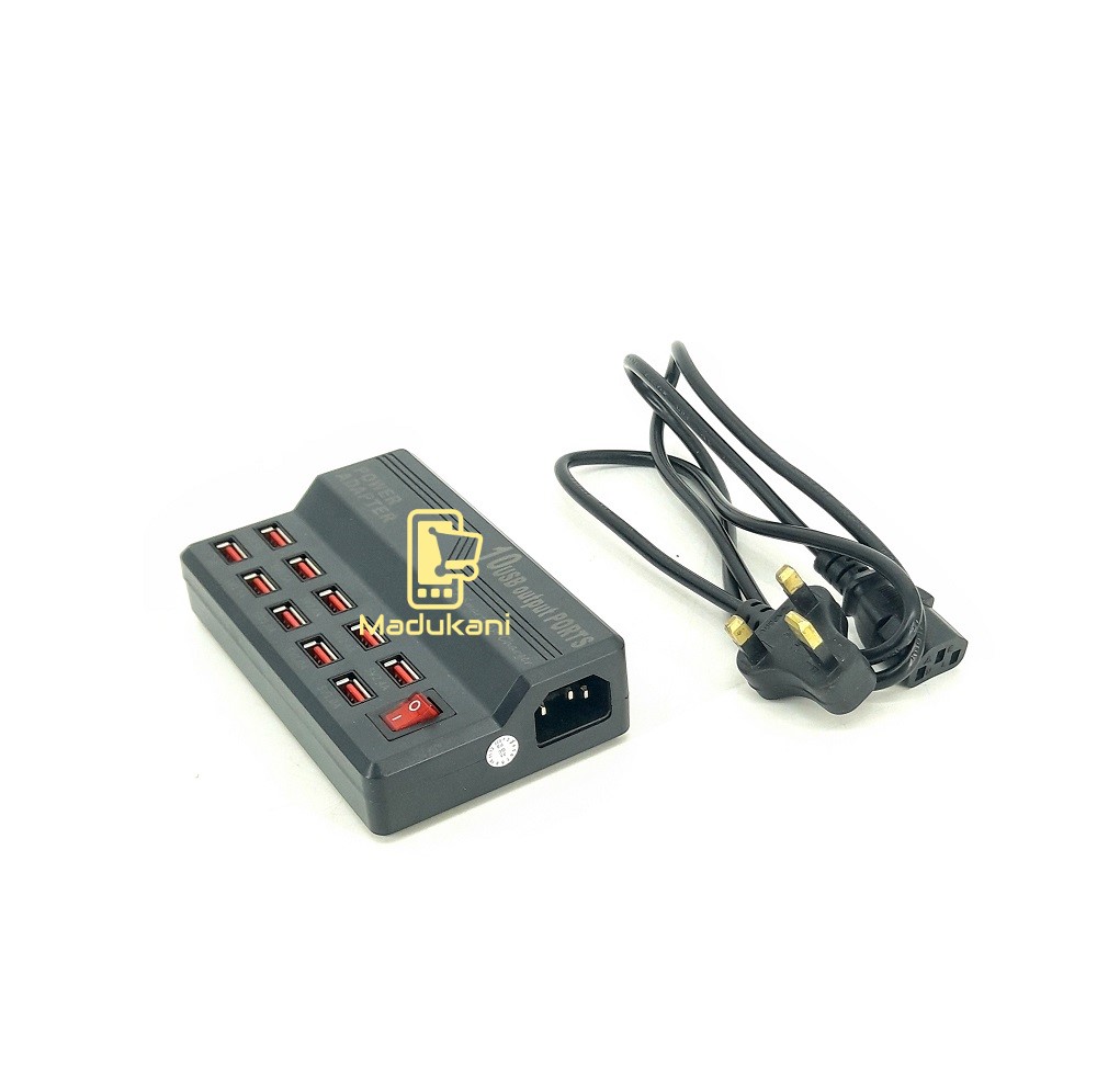 10 USB Ports Mobile Fast Charger Station Power Adapter - Madukani