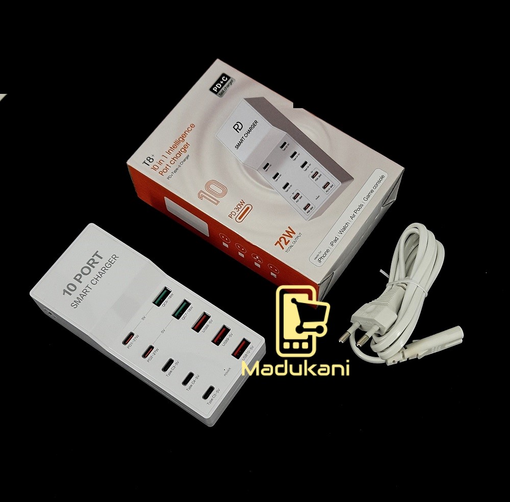 10 USB Ports Mobile Fast Charger Station Power Adapter - Madukani