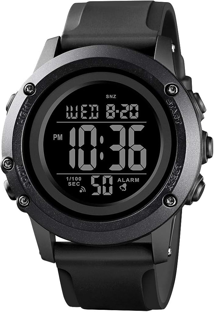 Men's Digital Sports Watch Large Face Waterproof Wrist Watches for