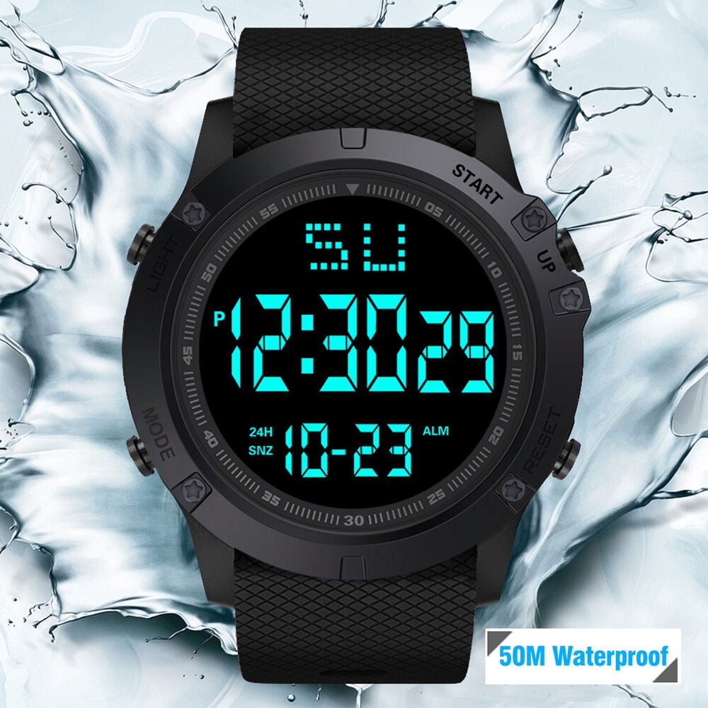 Waterproof Digital Sports Watch Military Tactical LED Backlight