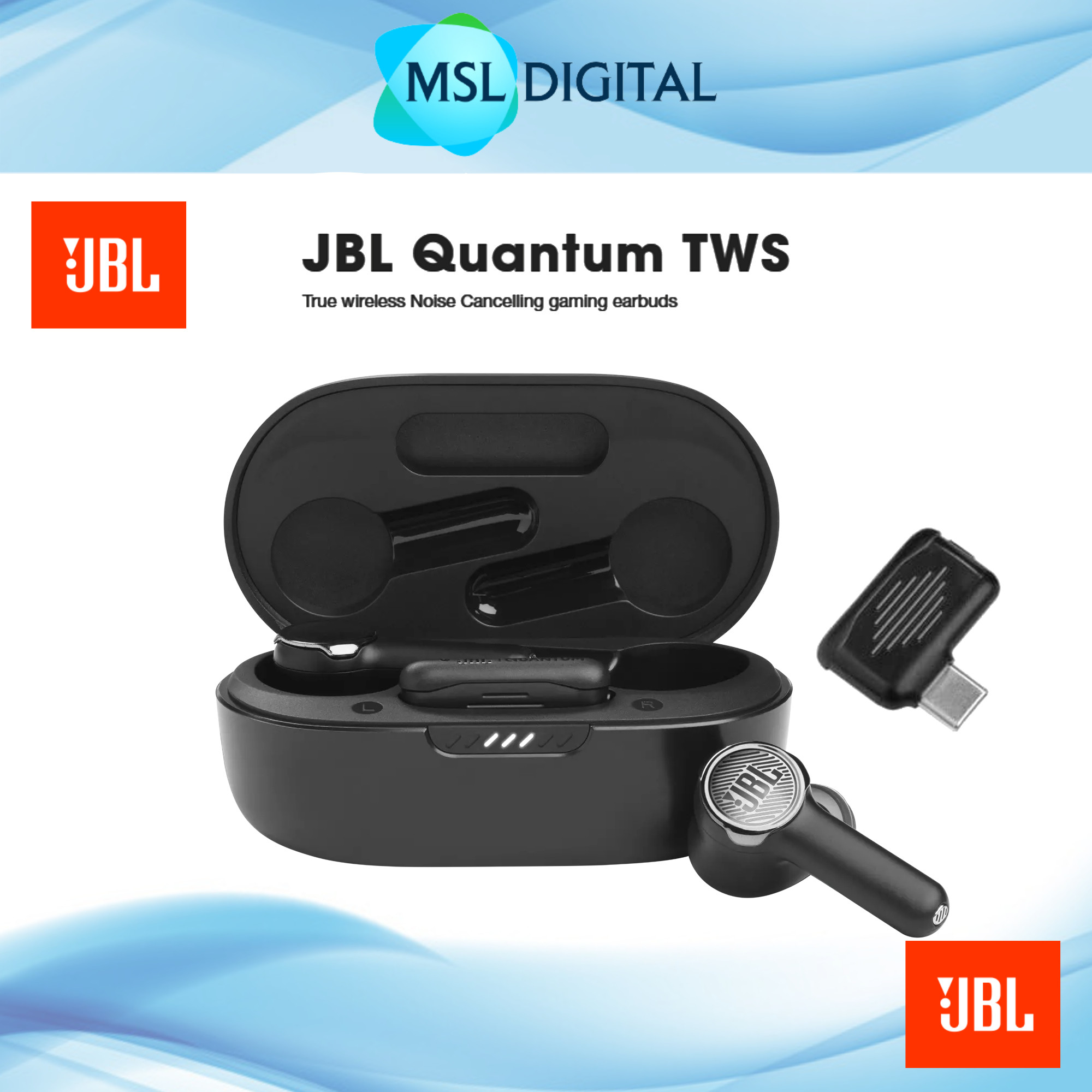 JBL Quantum TWS True wireless Noise Cancelling gaming earbuds (Type-C