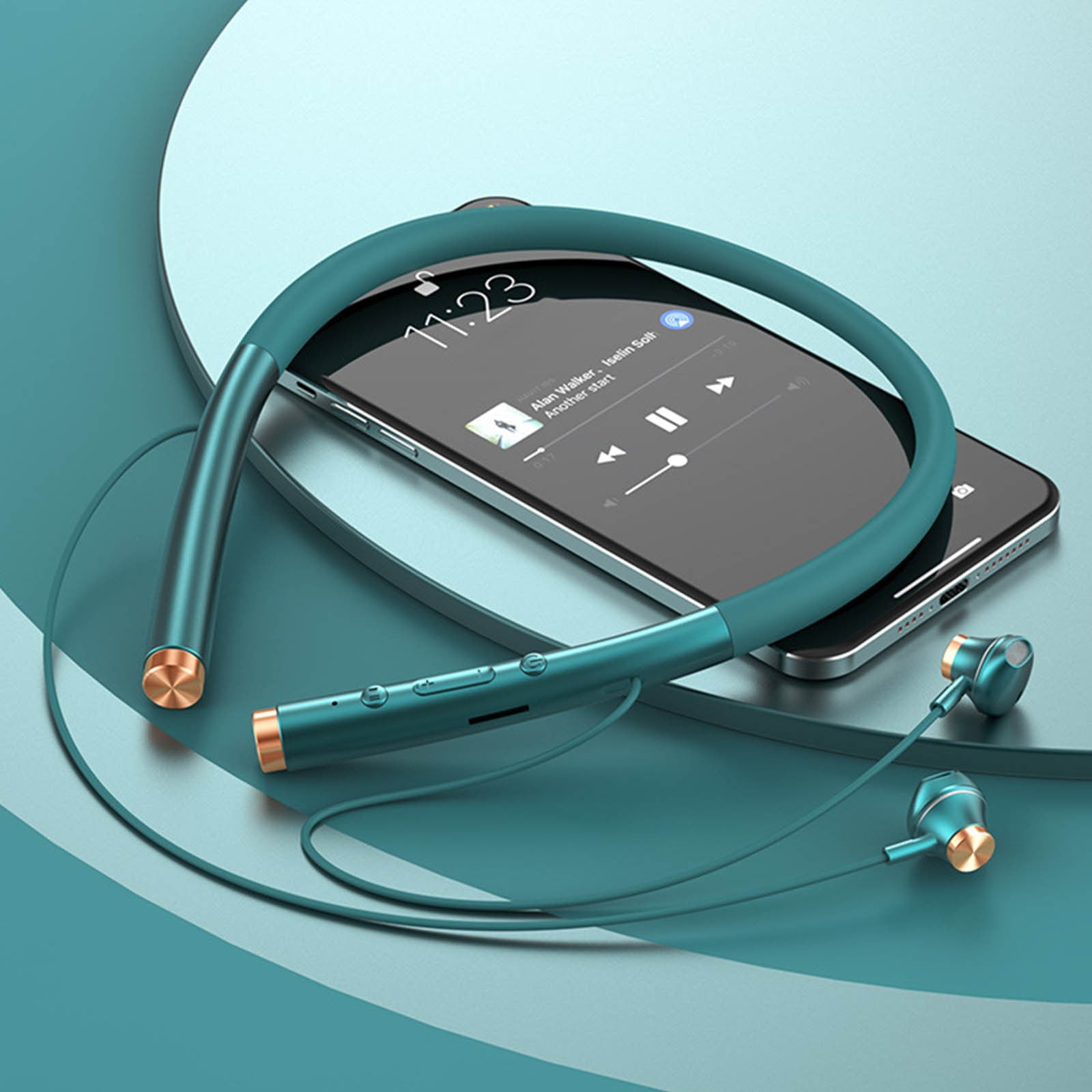 Isvgxsz Neckband Bluetooth Headphones,Long Playtime Wireless Earphone