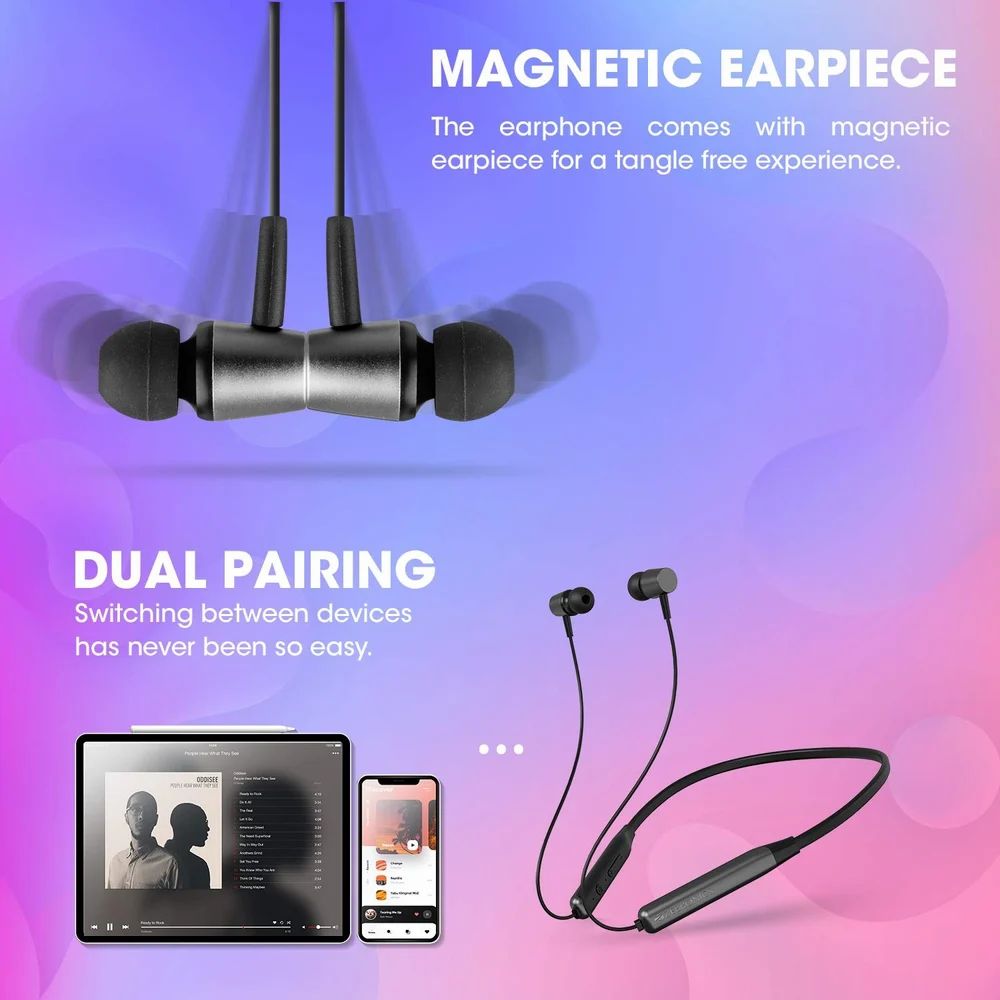 Zebronics Zeb Evolve Wireless Bluetooth Neckband Earphone, 17 Hours at