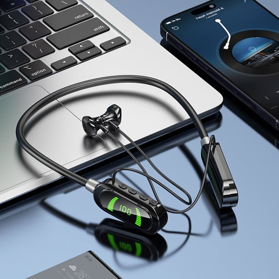 Neckband Bluetooth Headphones 200H Extra Long Wireless Stereo Neckband