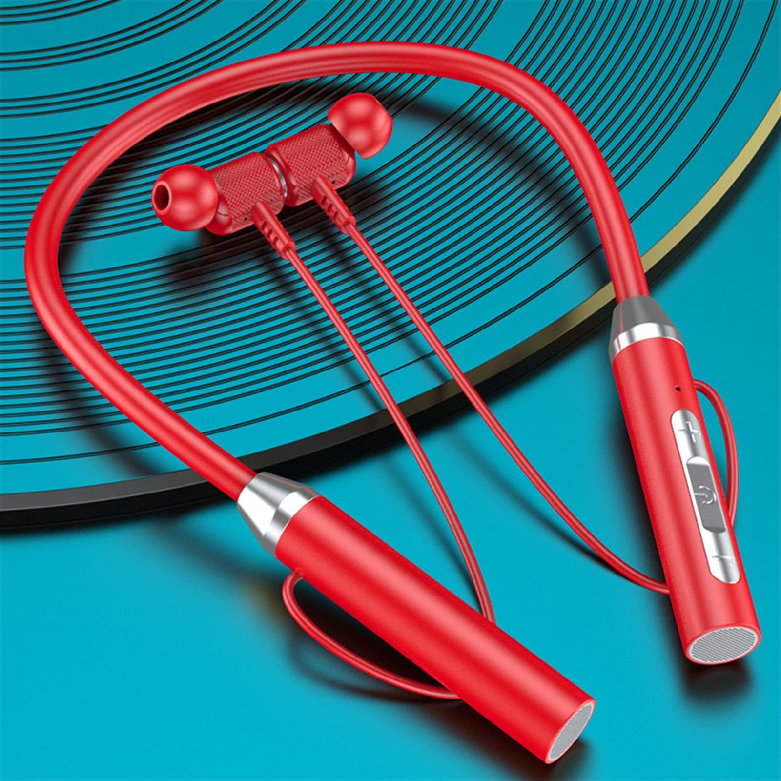 Coollooc 2-in-1 Neckband Bluetooth Headphones w/Built-in Speakers