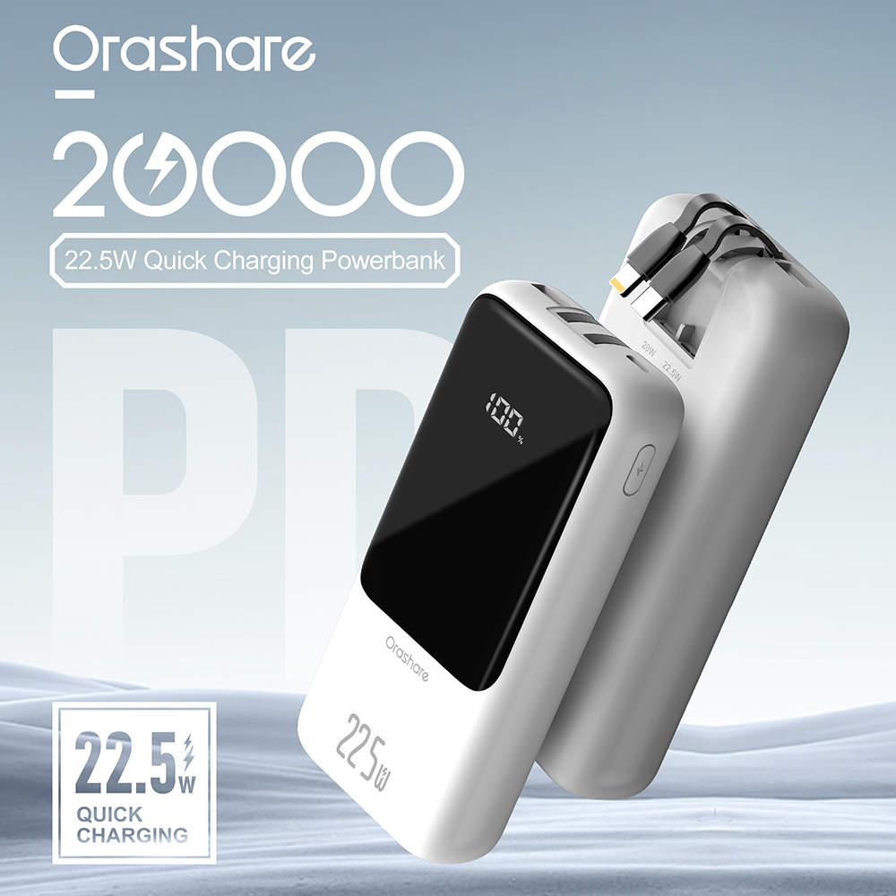 Orashare OH20Pro 20000mAh Powerbank 22.5W Super Fast Charging Power