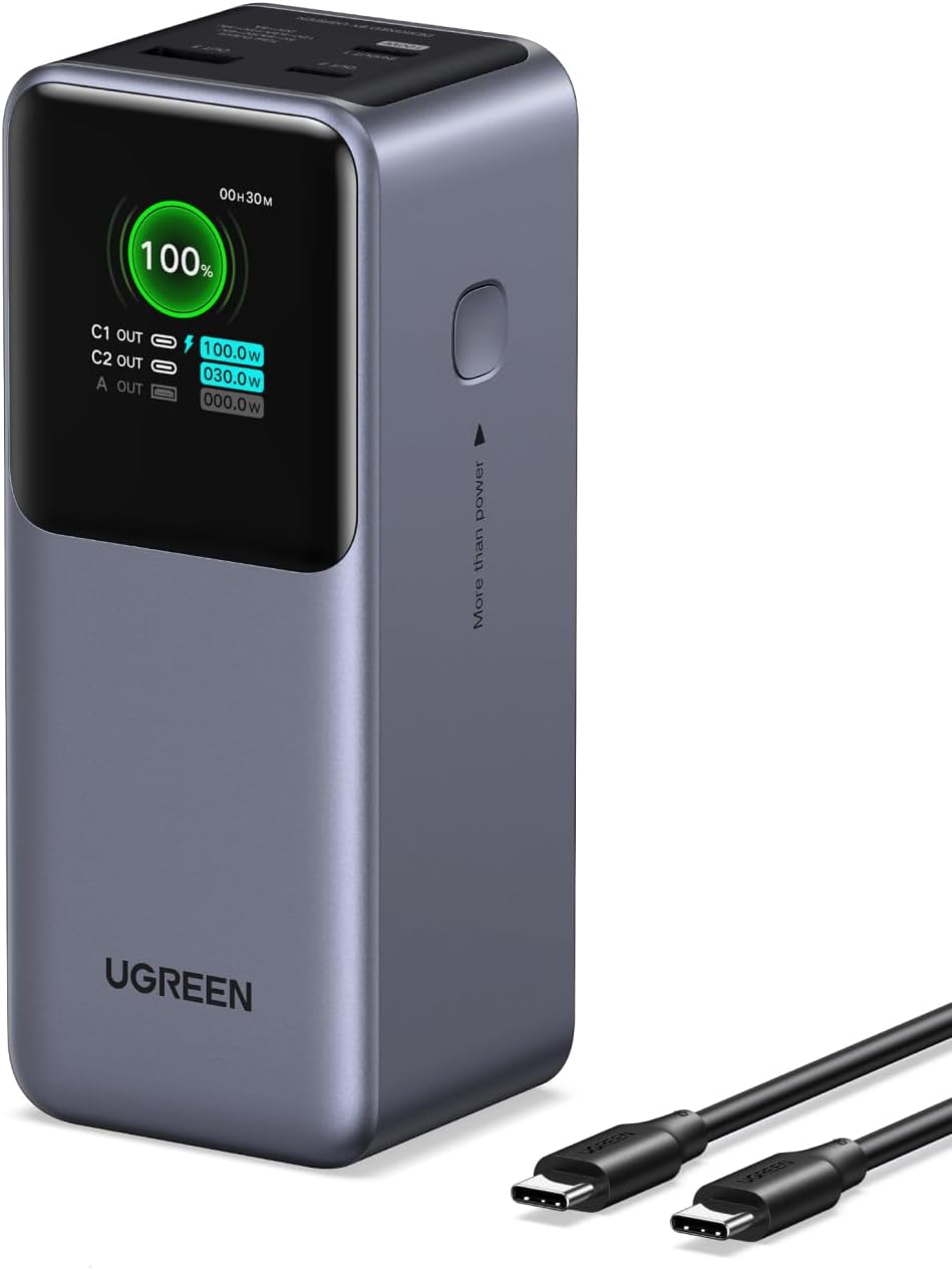 UGREEN 145W Power Bank 20000mAh Qi2 Certified Nexode Portable Charger