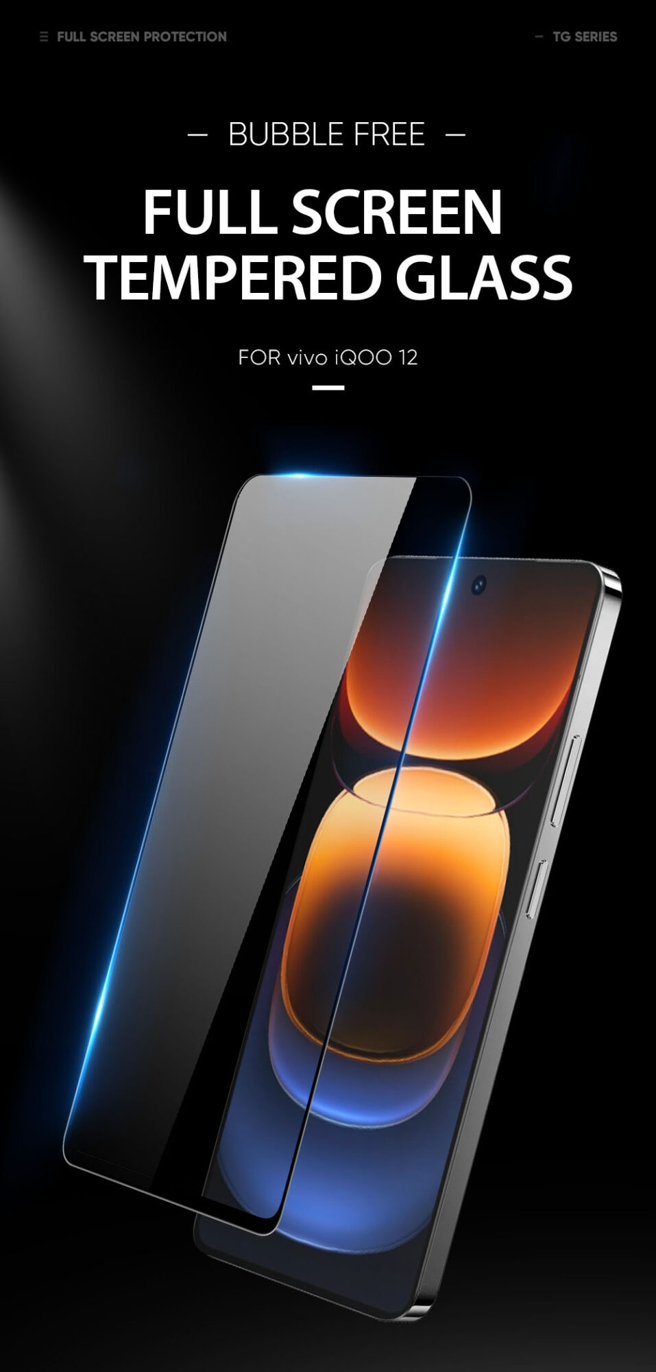 Tempered Glass Screen Protector for iQOO 12 - Phone Cases, Tablet Cases