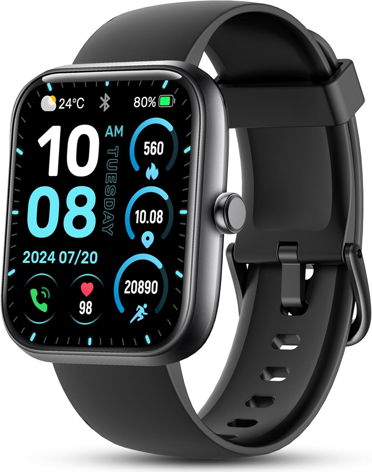 Smart Watch, 44mm Smartwatch Answer Make Calls, Alexa 1.83" Fitness