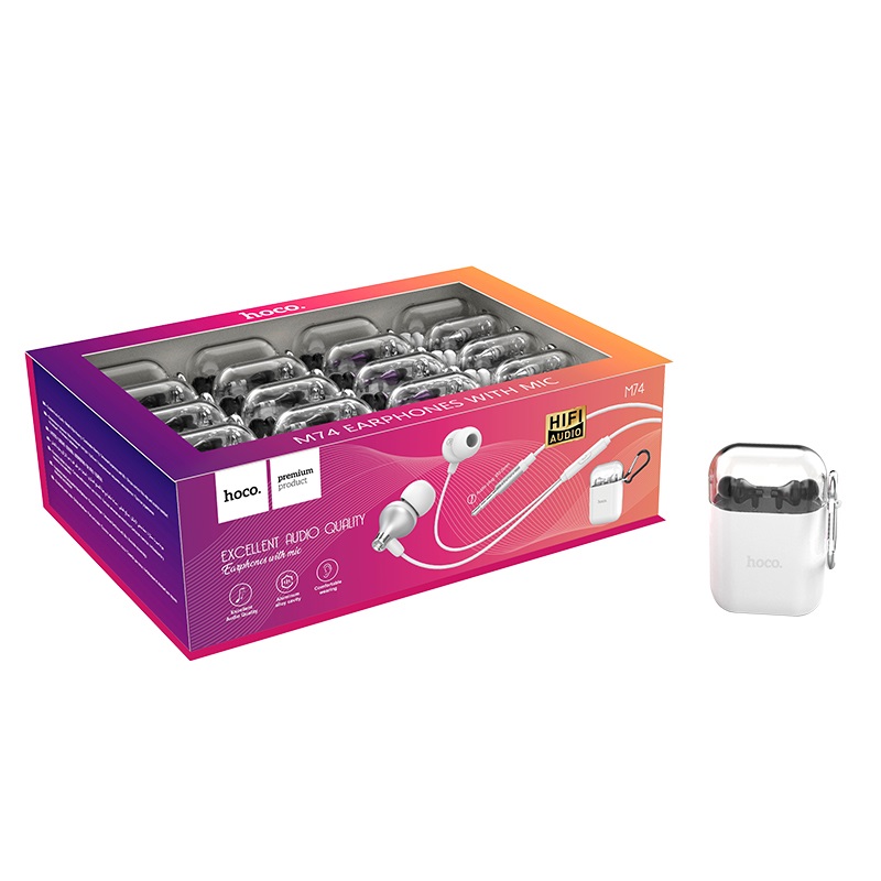 Wired earphones "M74 Classic" with mic combination set - HOCO